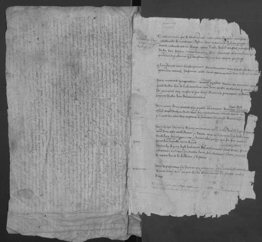 Censier de la Chauvelière et de Salidieu (Original) : premier cahier f° 1-18, 1462 mis à jour jusqu'en 1485 ; second cahier f° 19-35, date de 1494.